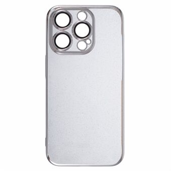 Voor iPhone 15 Pro Max hoesje Slim PC Glitter Sparkle Cover met Lensfilm