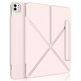 XUNDD XDD-0014 Voor iPad Pro 11 (2024) Hoes PU Leren Multi-hoek Stand Slimme Tablet Cover met Pennenhouder