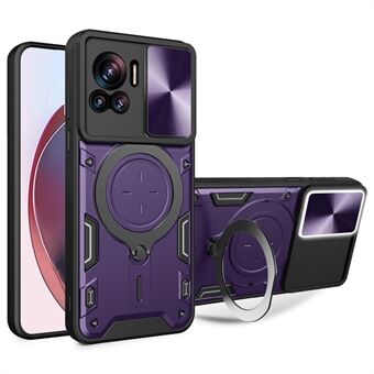 PC + TPU Cover voor Motorola Edge 30 Ultra 5G / Moto X30 Pro 5G Slide Camera deksel Ring Kickstand Phone Back Protector Case