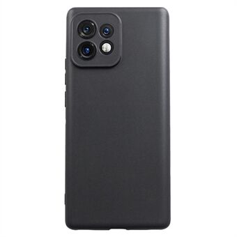 Voor de Motorola Moto X40 5G / Edge 40 Pro 5G Mat TPU Telefoonhoesje met Precieze Uitsparingen en Beschermende Telefooncover - Zwart