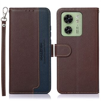 KHAZNEH voor Motorola Edge 40 5G RFID Blocking Wallet Leather Case Litchi Texture Stand Phone Cover