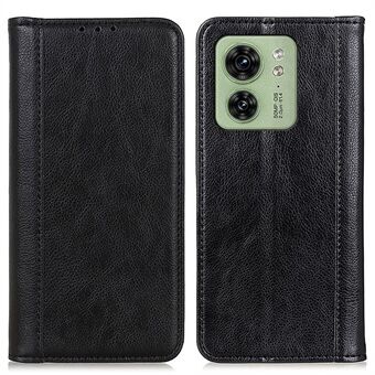 Voor Motorola Edge 40 5G Stand Litchi Texture Cover Anti Scratch Split Leather Phone Case Wallet