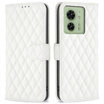 BINFEN COLOR BF Style-14 voor Motorola Edge 40 5G Wallet Phone Leather Case Bedrukt Stand Smartphone Cover