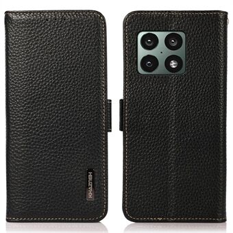 KHAZNEH Litchi Texture RFID Blocking Folio Flip Lederen Case Telefoon Cover met Portemonnee Stand voor OnePlus 10 Pro 5G