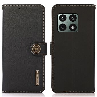 KHAZNEH RFID Blokkerende lederen flip cover opvouwbare Stand telefoonbeschermer portemonnee hoesje voor OnePlus 10 Pro 5G