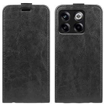 Voor OnePlus ACE Pro 5G/10T 5G Verticale Flip PU Leather Case Kaarthouder Crazy Horse Textuur Magnetische Sluiting Telefoon Cover