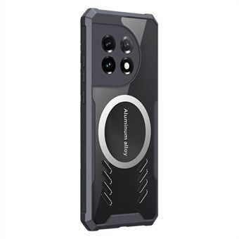 Voor OnePlus 11 5G Grafeen Warmteafvoer Telefoonhoesje Koeling Transparante hoes met metalen plaat voor automontage