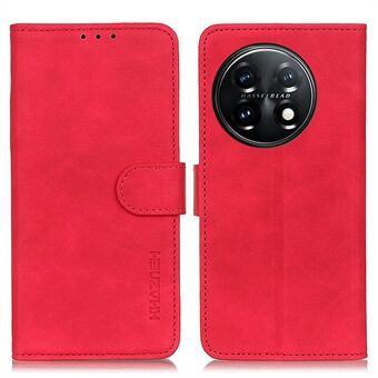 KHAZNEH Leren telefoonhoesje voor OnePlus 11 5G Retro-textuur Anti-val telefoonhoes met portemonnee- Stand