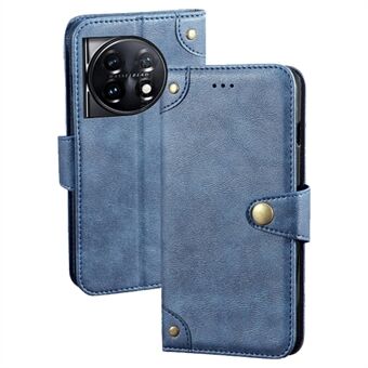 IDEWEI Voor OnePlus 11 5G Telefoon Flip Case Fijne Textuur TPU + PU Lederen Portemonnee Telefoon Stand Cover