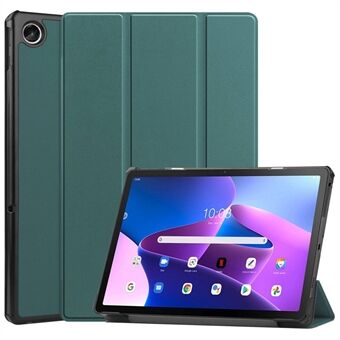 Voor de Lenovo Tab M10 Plus (Gen 3) PU Leren Trifold Stand Case Automatische Slaap / Wek Tablet Volledige Beschermingshoes.