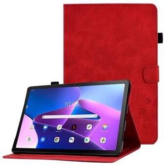 Voor Lenovo Tab M10 Plus (3e generatie) / Xiaoxin Pad 2022 10.6 inch Patroon Gedrukte Anti-Val Leren Hoes Solide Kleur Beschermende Opklapbare Hoes Tabletstandaardhoes met Kaartsleuven Ondersteuning voor Automatisch Ontwaken / Slaap