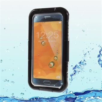 Waterdicht stofdicht PC siliconen hoesje voor Samsung Galaxy S6 Edge SM-G925 - Zwart