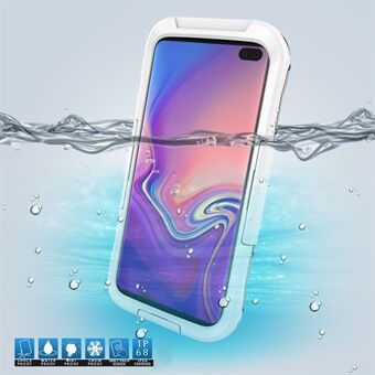 10 m onderwater waterdichte telefoonhoes voor Samsung Galaxy S10 vuil- / stof- / sneeuwbestendige behuizing