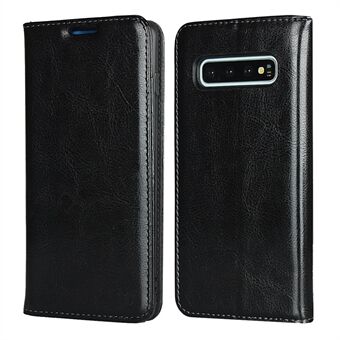 Crazy Horse Texture lederen portemonnee telefoonhoesje voor Samsung Galaxy S10 - zwart