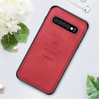 PINWUYO Honorable Series Leather + PC + TPU Hybrid Phone Cover voor Samsung Galaxy S10 Plus