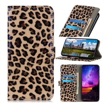 Zachte luipaard portemonnee lederen hoes voor Samsung Galaxy A40