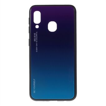 Gradient Color Glass + TPU Cover voor Samsung Galaxy A40