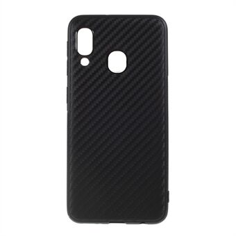 Carbon Fiber TPU mobiele telefoon Shell voor Samsung Galaxy A20e