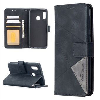 BF05 Leren portemonnee- Stand beschermhoes met geometrische textuur voor Samsung Galaxy A20e / A10e