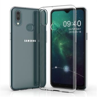 Slanke transparante telefoonhoes voor Samsung Galaxy A20e, zachte TPU beschermende anti-val mobiele telefoon achterkant