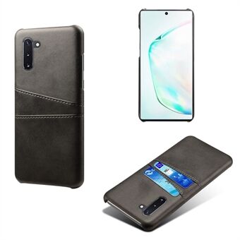 Dubbele kaartsleuven PU-leer gecoate harde plastic behuizing voor Samsung Galaxy Note 10 / Note 10 5G