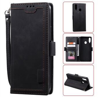 Vintage Splicing Style Wallet Stand Leather Flip Phone Case for Samsung Galaxy A20s