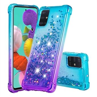 Gradiënt Glitter Poeder Drijfzand TPU Case Telefoon Shell voor Samsung Galaxy A51