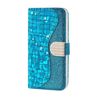 Krokodillenleer Glittery Poeder Lederen Portemonnee Cover voor Samsung Galaxy A51 SM-A515