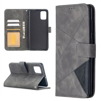 BF05 Geometrische Textuur Wallet Stand Leren Hoesje voor Samsung Galaxy A71 SM-A715
