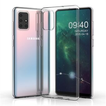 Voor Samsung Galaxy A71 4G SM-A715 Transparant Soft Tpu Telefoon Cover Ultra Slim Niet-Vergelende Beschermende Mobiele telefoon Case