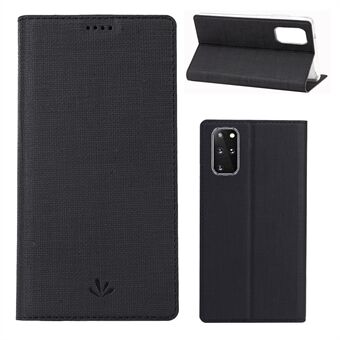 VILI DMX Cross Texture Card Holder Stand Leather Cover Shell voor Samsung Galaxy S20 Plus