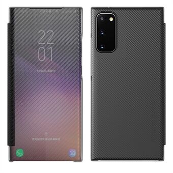 Volledige bescherming Anti-drop spiegeloppervlak Stand Opvouwbare design telefoonhoes voor Samsung Galaxy S20 Plus