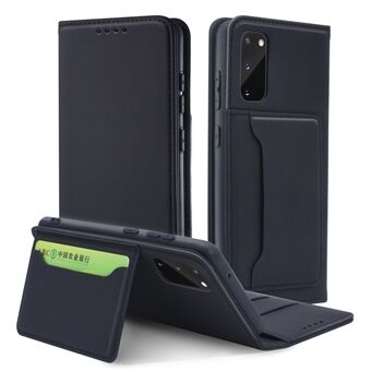 Liquid Silicone Touch Leather Wallet Stand Case voor Samsung Galaxy S20