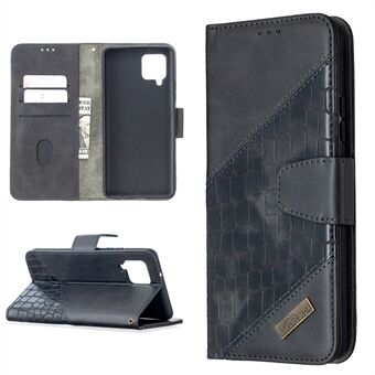 BF04 Splicing Crocodile Texture Wallet Stand Leren Case voor Samsung Galaxy A42 5G