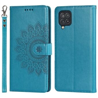 Voor Samsung Galaxy A42 5G R61 Textuur Veld Naad Patroon Gedrukt PU Lederen Telefoon Case met Stand Portemonnee:
