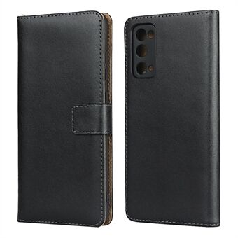 Voor Samsung Galaxy S20 FE 4G / 5G / S20 Lite / S20 FE 2022 Split Leather Shell Wallet Stand Mobiele Telefoon Cover - Zwart
