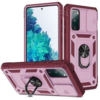 Camera Slider Ontwerp 3-in-1 TPU + PC + Metalen Telefoon Beschermhoes voor Samsung Galaxy S20 FE 2022/S20 FE 4G/S20 FE 5G/S20 Lite