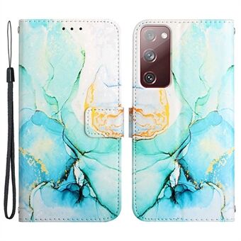 YB Pattern Printing Leather Series-5 voor Samsung Galaxy S20 FE 2022/S20 FE 4G/S20 FE 5G/S20 Lite/S20 Fan Edition/S20 Fan Edition 5G Marble Pattern Leather Case Wallet Stand Phone Shell