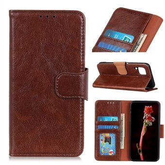 Nappa Texture Split Leather Wallet Folio Flip Phone Case voor Samsung Galaxy A12