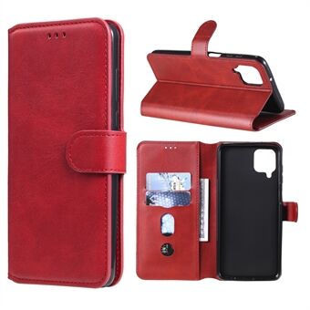 Classic Wallet Stand Flip lederen telefoonhoesje voor Samsung Galaxy A12
