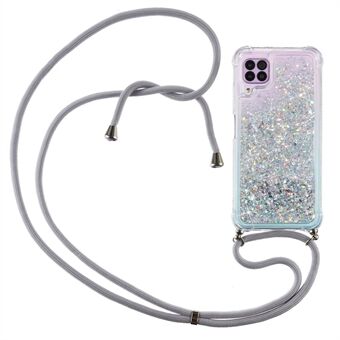 Glinsterende drijfzand TPU-hoes voor de telefoon met ophangkoord voor Samsung Galaxy A12 5G