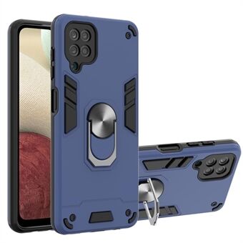 Militaire kwaliteit Soft TPU + PC Materiaal Hybride Dual Layer Defender Case met metalen roterende Ring voor Samsung Galaxy A12