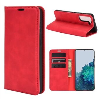 Auto-absorbed Skin-Touch Folio Flip lederen beschermer met portemonnee voor Samsung Galaxy S21 5G