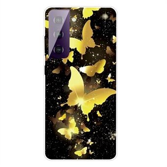 Dierenpatroon afdrukken Series TPU-cover voor Samsung Galaxy S21 5G