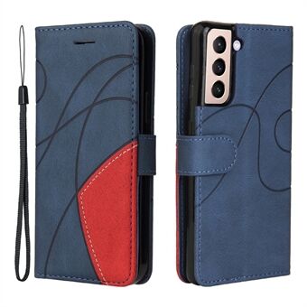 [Ondersteunende Stand] Two-Tone Splicing Style Leather Wallet Case Cover voor Samsung Galaxy S21 5G