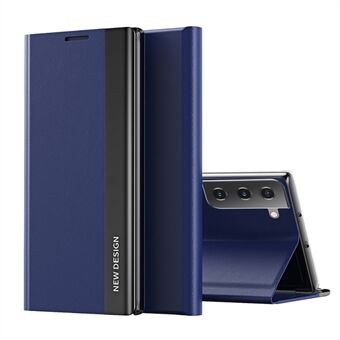 Stand Design Magnetische Auto Absorberende Lederen Mobiele Telefoon Case Shell voor Samsung Galaxy S21 5G