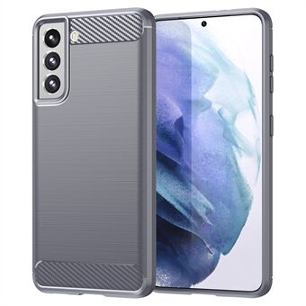 1.8 mm warmteafvoer TPU cover Anti-kras Anti-Fall Carbon Fiber Textuur Telefoon case met geborsteld oppervlak voor Samsung Galaxy S21 5G
