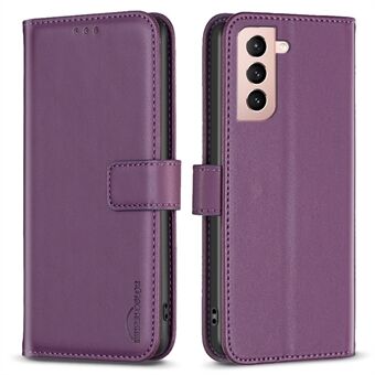 BINFEN KLEUR BF17 Voor Samsung Galaxy S21 4G / 5G PU Leather Folio Cover Stand Wallet Flip Phone Case