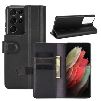 Voor Samsung Galaxy S21 Ultra 5G Folio Flip Split Leather Wallet Stand Beschermhoes