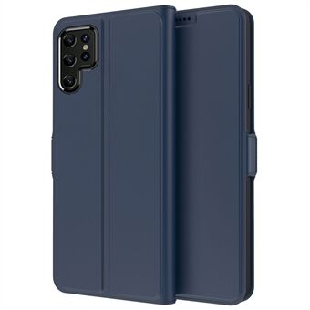 Voor Samsung Galaxy S21 Ultra 5G TPU + PU Leer Anti-slijtage Telefoon Case Kaarthouder Ontwerp Magnetische Cover met Stand